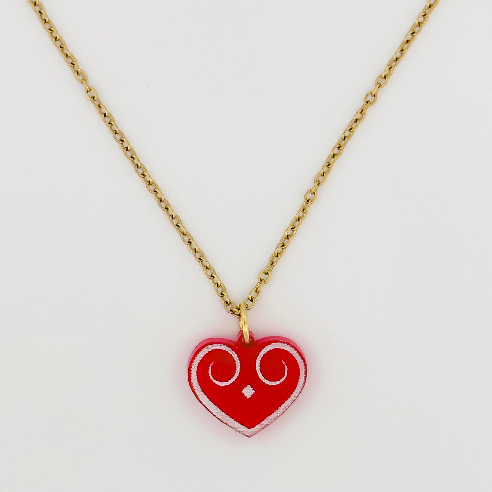 Licitar Heart Necklace – Illyrian Gems Licitar Heart Necklace – Illyrian Gems